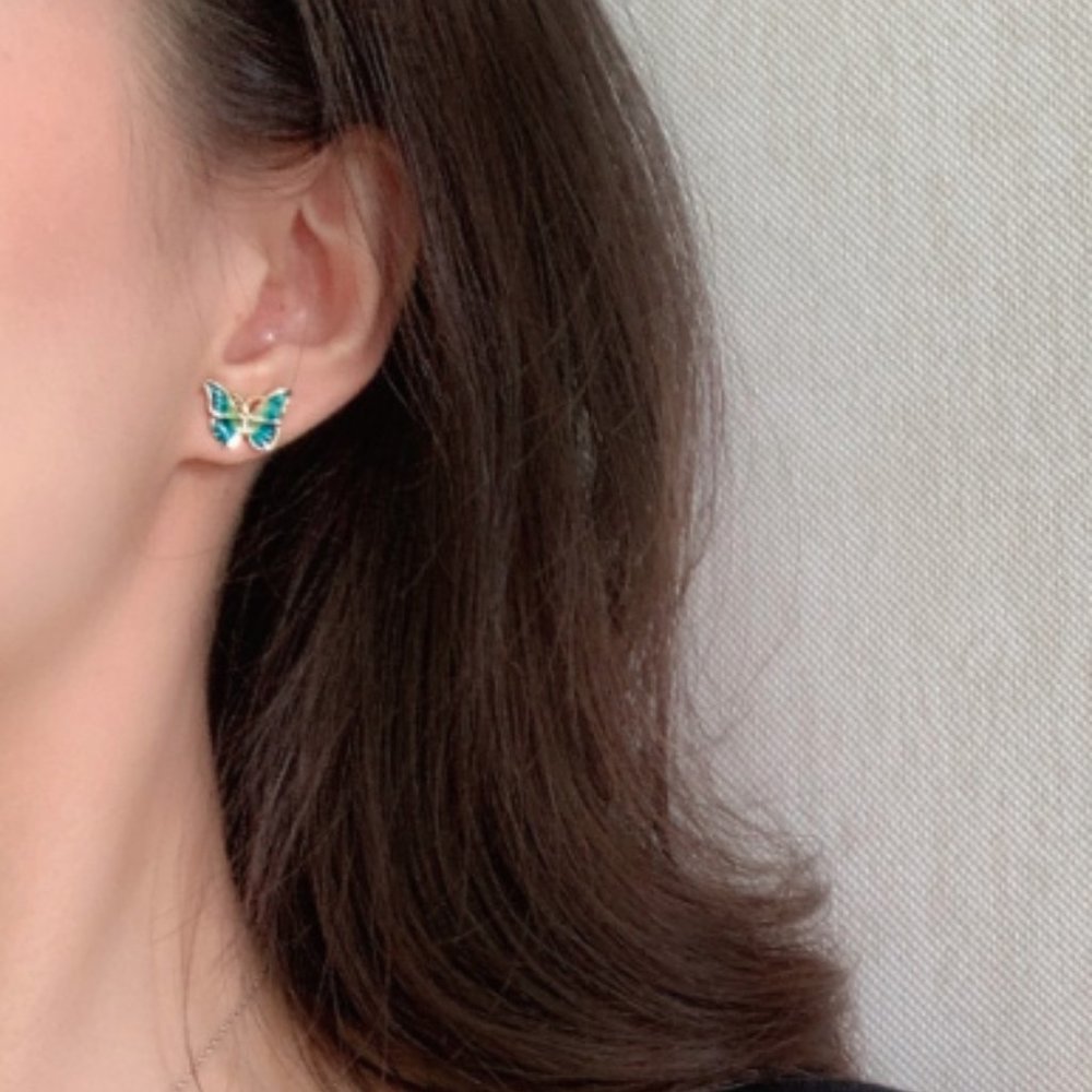 🍏50% OFF/3+...Butterfly Stud Earrings - Picture 2 of 3
